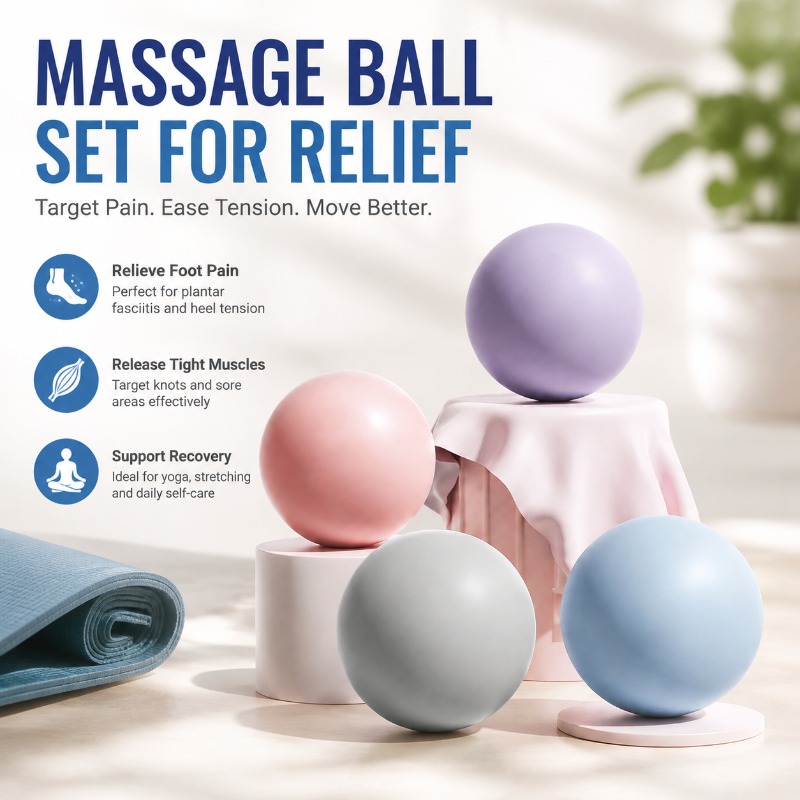 Pilates Yoga Ball - Bola de Massagem Sólida de Silicone