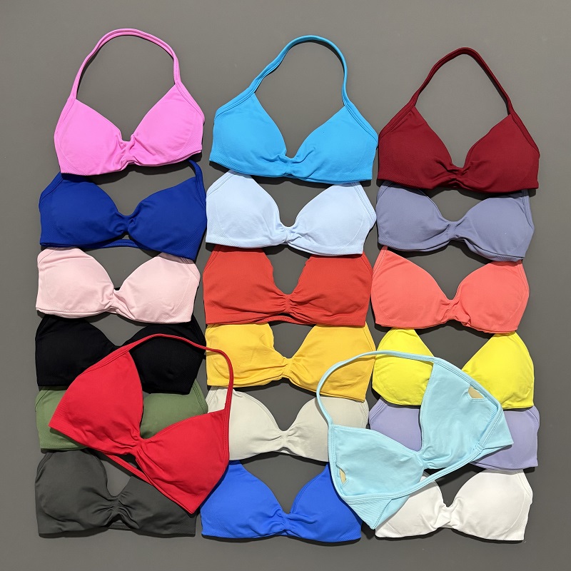 Pilates Yoga Wear - Sutiã esportivo com tiras, roupa íntima
