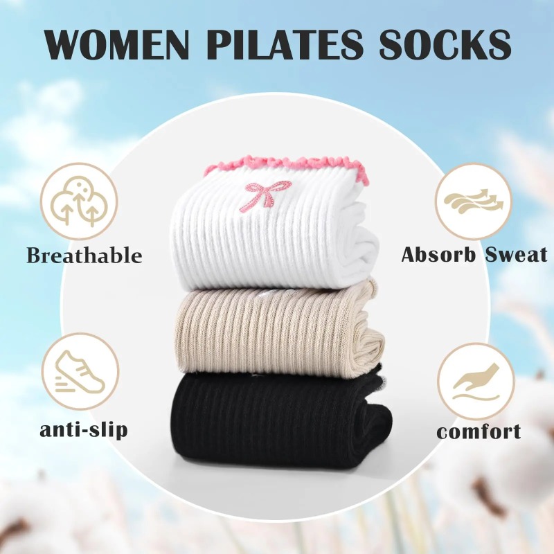 Pilates Is Yoga - Meias Profissionais para Yoga, Algodão com