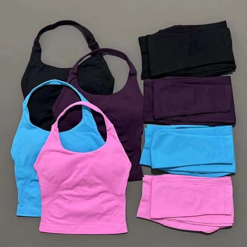 Pilates Yoga Wear - Conjunto de Roupas de Esporte Femininas