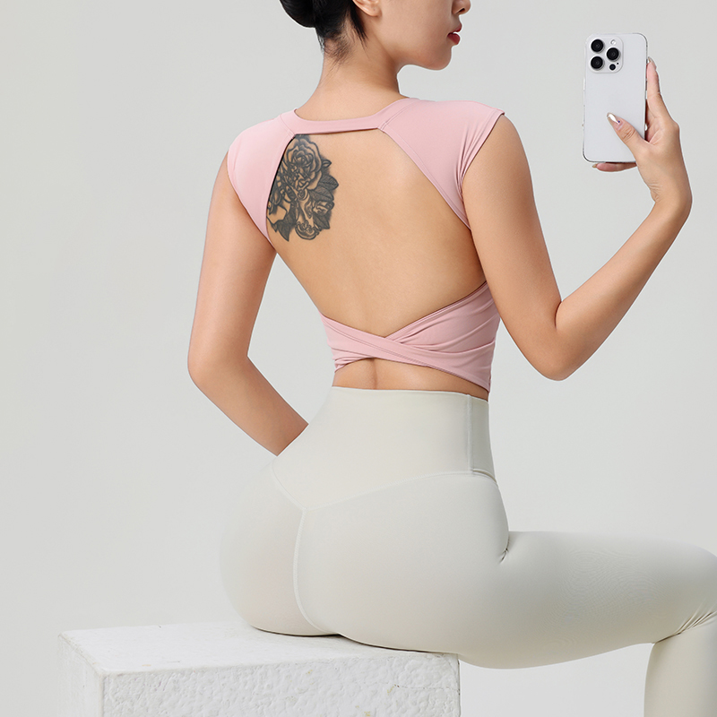 Roupas de fitness sem costas f - Pilates Yoga Wear avaliação e preço